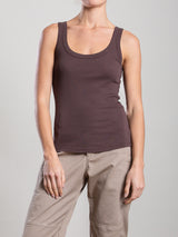Cass Tank in Lightweight Rib - Bittersweet