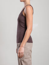 Cass Tank in Lightweight Rib - Bittersweet