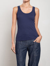 Cass Tank in Lightweight Rib - Blueberry