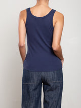 Cass Tank in Lightweight Rib - Blueberry