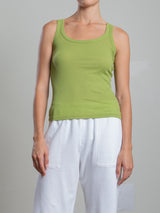Cass Tank in Lightweight Rib - Lime