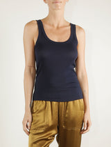 Cass Tank in Lightweight Rib - Midnight