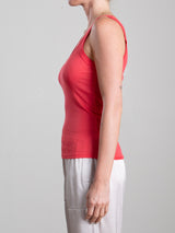 Cass Tank in Lightweight Rib - Poppy