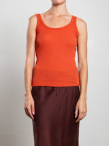 Cass Tank in Lightweight Rib - Tomato
