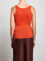 Cass Tank in Lightweight Rib - Tomato