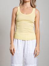 Cass Tank in Lightweight Rib - Zest
