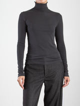 Cleo Turtleneck in Lightweight Rib - Vintage Black