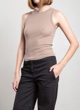 Athena Hi-Neck Tank in Lightweight Rib - Foundation