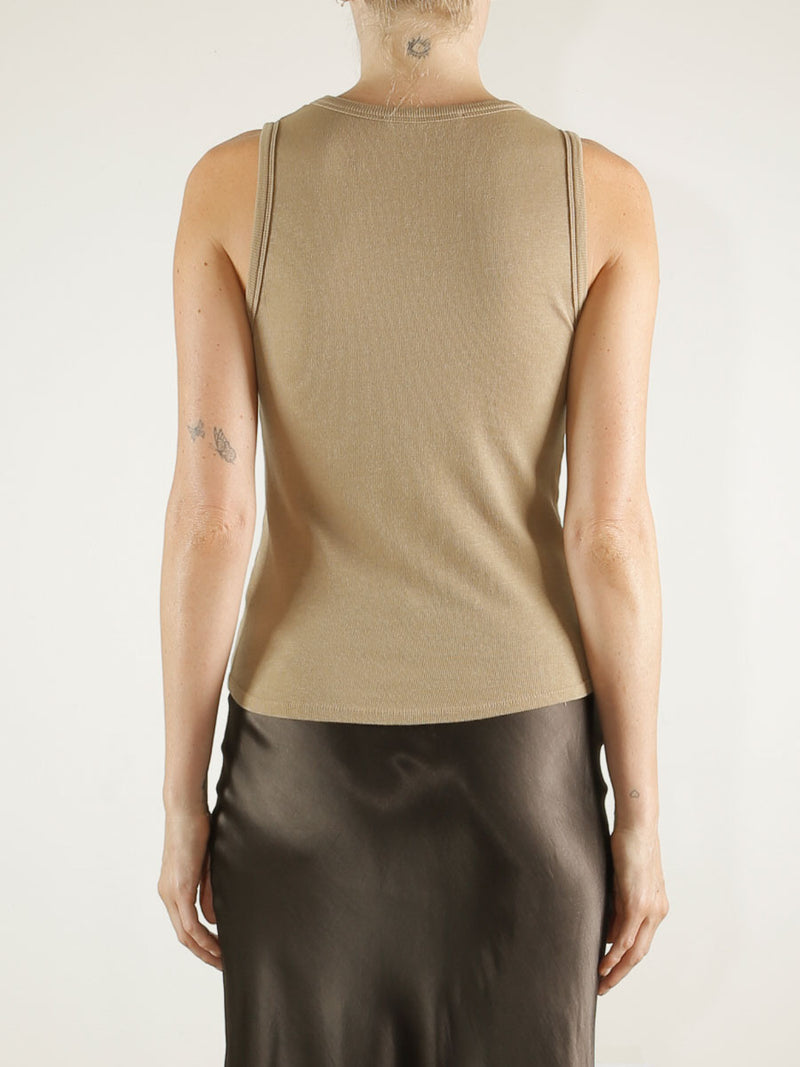 Athena Hi-Neck Tank in Lightweight Rib - Foundation
