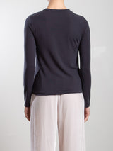 Jimmy Long-Sleeve Tee in Cashmere Jersey - Carbon