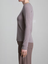 Jimmy Long-Sleeve Tee in Cashmere Jersey - Mink