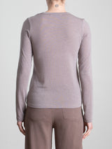Jimmy Long-Sleeve Tee in Cashmere Jersey - Mink