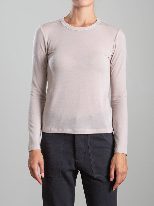 Jimmy Tee in Cashmere Jersey - Nude