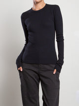 Jimmy Long-Sleeve Tee in Thermal - Black