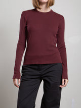 Jimmy Long-Sleeve Tee in Thermal - Marsala