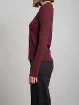 Jimmy Long-Sleeve Tee in Thermal - Marsala