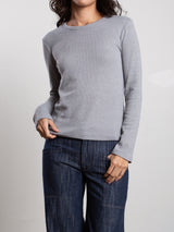 Jimmy Long-Sleeve Tee in Thermal - Light Grey