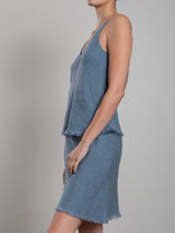 Jennie Tank in Heritage Linen - Sea