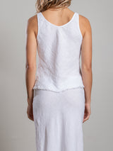 Jennie Tank in Heritage Linen - White