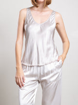 Jennie Tank in Vintage Satin - Parchment