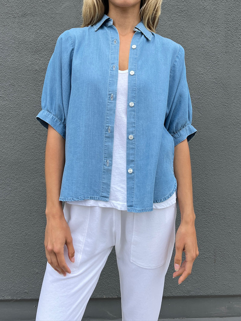 Claude Shirt in Chambray - Light Wash