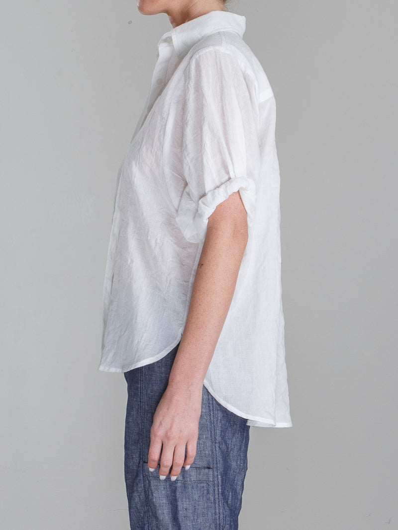 Claude Shirt in French Linen - White