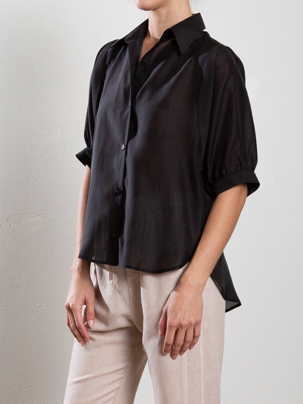 Claude Shirt in Gossamer - Black