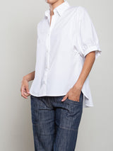 Claude Shirt in Marbella Poplin - White