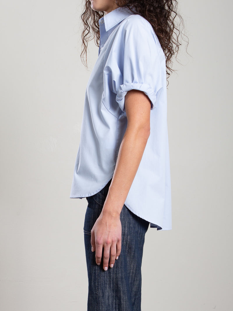 Claude Shirt in Marbella Poplin - Sky