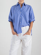 Claude Shirt in Provence Stripe -  Blue/White