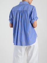 Claude Shirt in Provence Stripe -  Blue/White