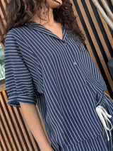 Claude Shirt in Marina Stripe - Ink