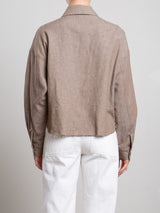 Izzy Shirt in Linen Twill - Sparrow