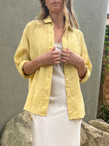 Jessie Shirt in French Linen - Butter