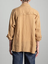 Jessie Shirt in French Linen - Wheat