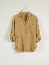 Jessie Shirt in French Linen - Wheat