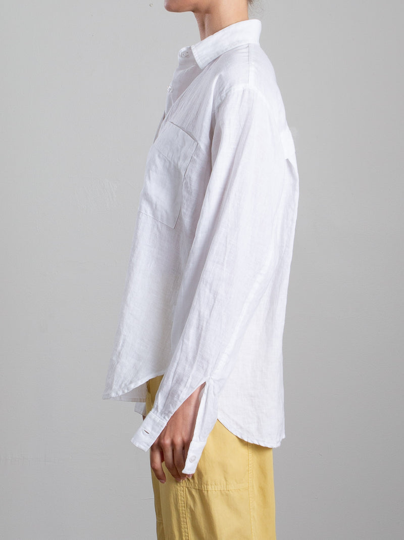 Jessie Shirt in French Linen - White