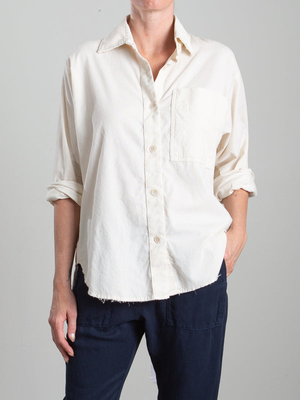 Jessie Shirt in Micro Corduroy - Cream