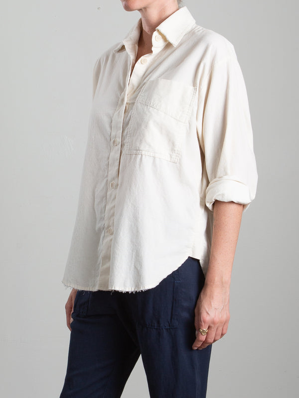 Jessie Shirt in Micro Corduroy - Cream