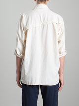 Jessie Shirt in Micro Corduroy - Cream