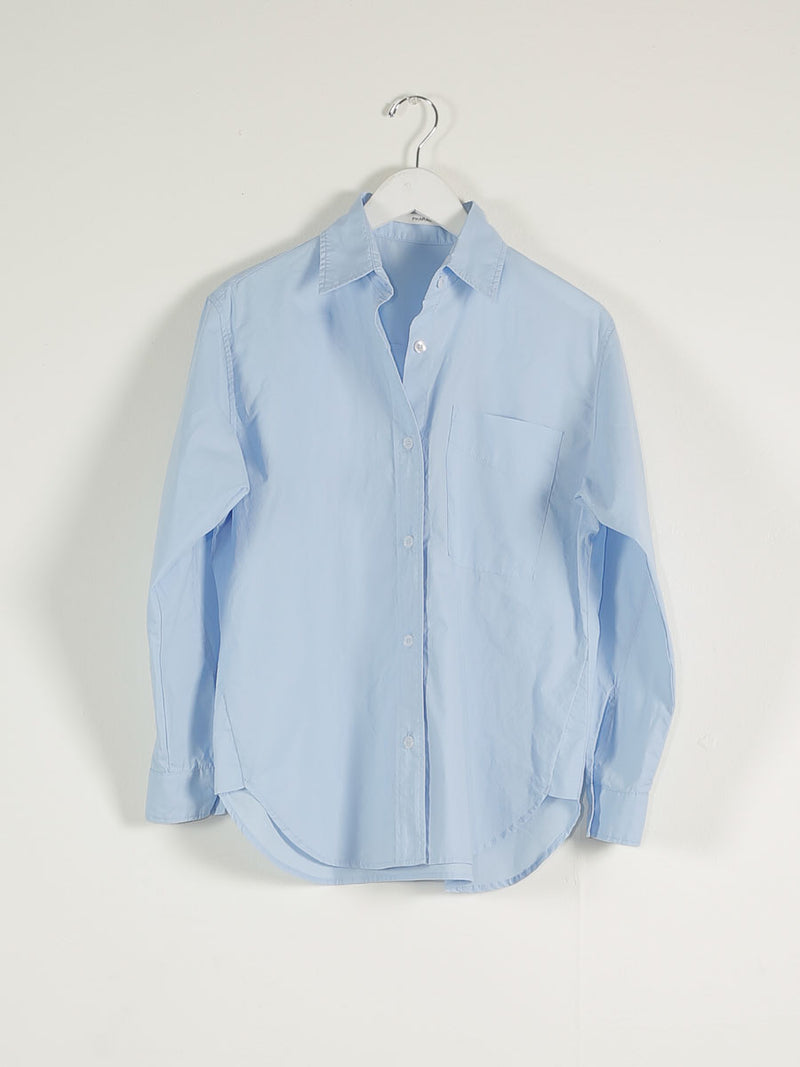 Jessie Shirt in Cotton Poplin - Banker Blue