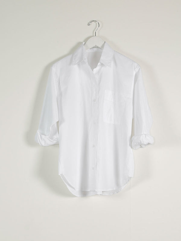 Jessie Shirt in Cotton Poplin - White