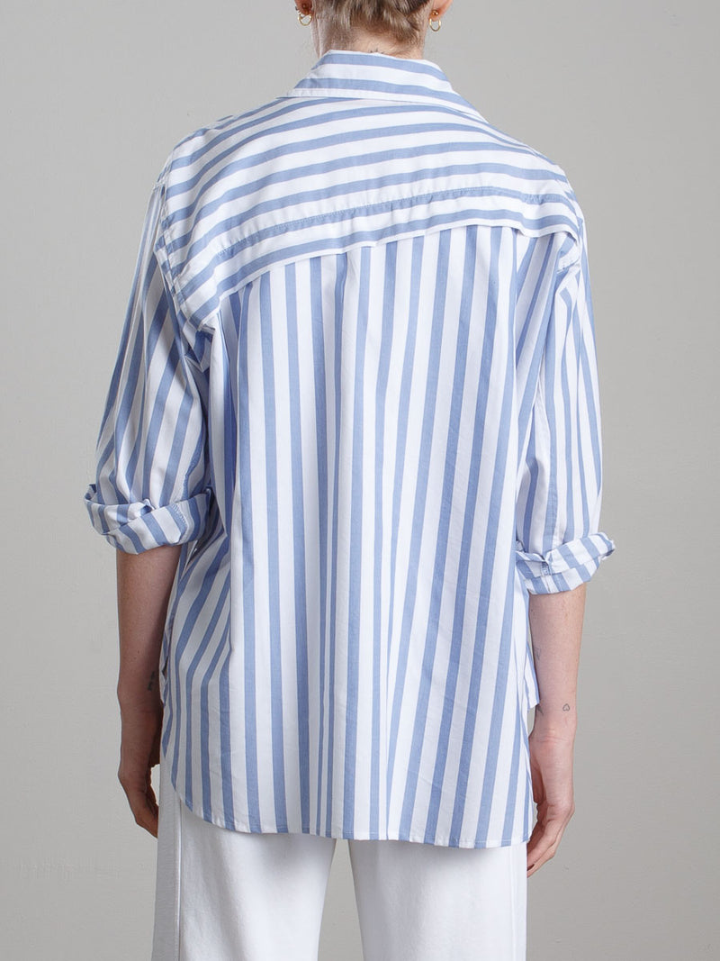 Jessie Shirt in Wide Stripe - Blue