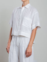 Eddy Shirt in French Linen - White