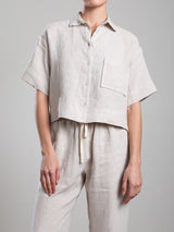 Eddy Shirt in Linen - Oat