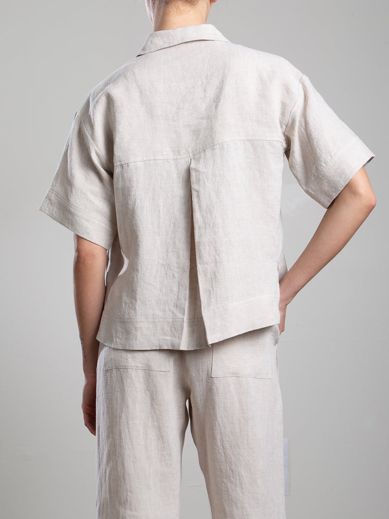 Eddy Shirt in Linen - Oat