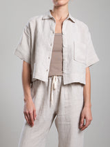 Eddy Shirt in Linen - Oat