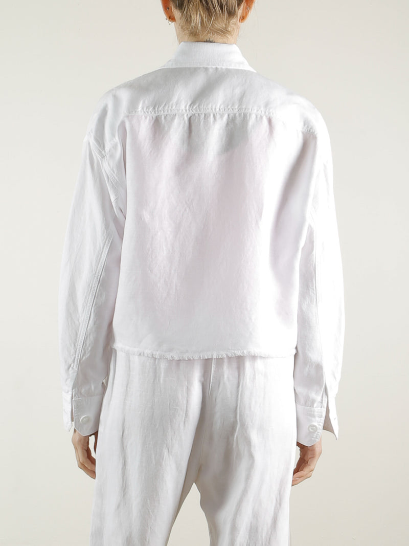 Lenny Shirt in Linen - White