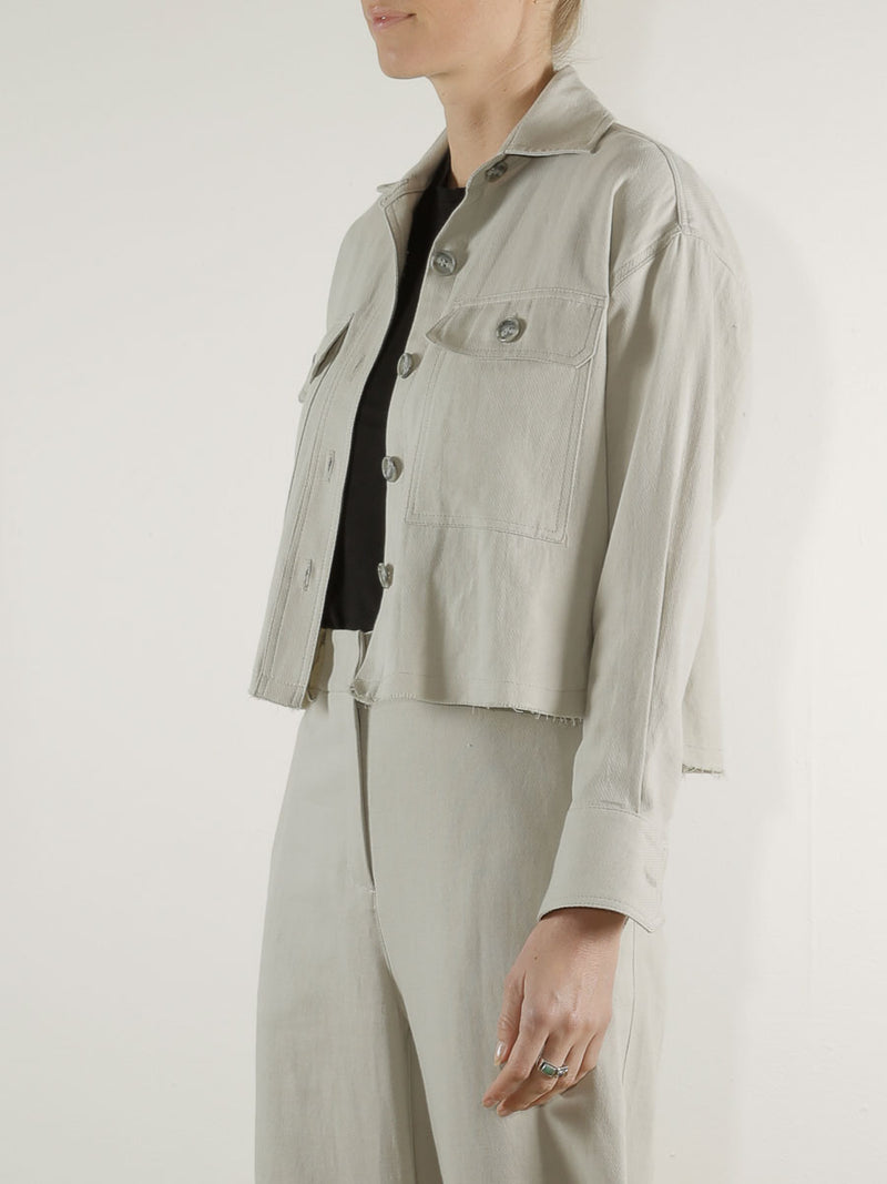 Lenny Shirt in Paperweight Twill - Dove