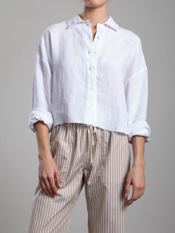 Esme Shirt in Linen - White